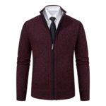 Casual Cardigan voor Heren - Donkerrood